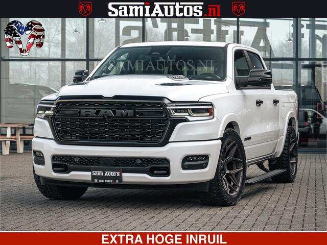 Dodge RAM PICKUP LIMITED H.O 540PK 706Nm | Massage + Full Option | De Meest Luxe en Volle Pick-Up in zijn Klasse | Comfortabele Dubbele Cabine met Royale 5 Zitplaatsen | BPM vrij | Nu Leverbaar uit Voorraad | Voorraad Nr 2298 - 7479