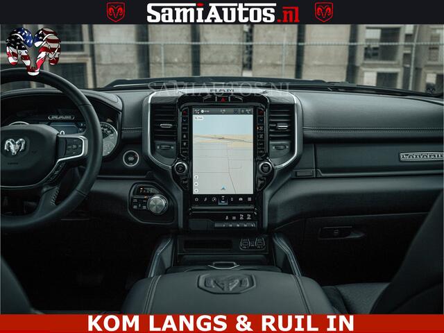 Dodge RAM PICKUP V8 5.7 402PK | LARAMIE SPORT | Krachtige Hemi | Panorama Dak | 12' Scherm | LPG | Comfortabele Dubbele Cabine met Royale 5 Zitplaatsen | NIEUW EN BPM vrij | Nu Leverbaar uit Voorraad | Nr 2529 - 1277 |