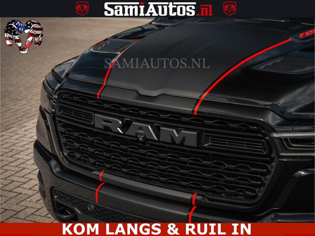 Dodge RAM PICKUP HULK | Limited Night H.O 540HP 706Nm | Massage + Full Option | De Meest Luxe en Volle Pick-Up in zijn Klasse | Hulk Pack is meer prijs | Comfortabele Dubbele Cabine met Royale 5 Zitplaatsen | BPM vrij | Nu Leverbaar uit Voorraad | Voorraad Nr 2357 - 5182