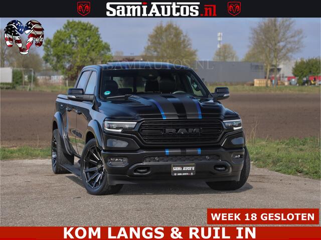 Dodge RAM PICKUP HULK PACK LIMITED | 5.7 V8 | WIDE BODY | STRIPING | HUD | LUCHTVERING | OPEN UITLAAT KLEP | BOM VOL CREW CAB | DUBBELE CABINE | DC | 5 PERSOONS |