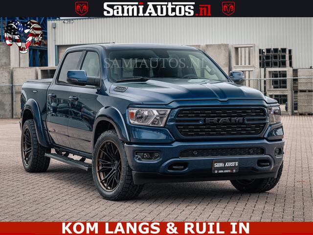 Dodge RAM PICKUP SPORT | 5.7 V8 4x4 HEMI | PANORAMA DAK | GROOTSCHERM 12 INCH | LPG | Patriot Blue CREW CAB | DUBBELE CABINE | 5 PERSOONS | DC | VOORRAAD NR 2555 - 3325