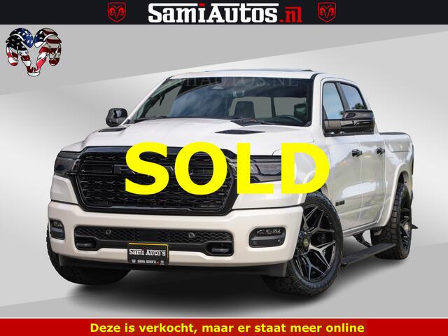 Dodge RAM PICKUP Limited Night High Output 540HP 706Nm | Massage + Full Option | De Meest Luxe en Volle Pick-Up in zijn Klasse | Comfortabele Dubbele Cabine met Royale 5 Zitplaatsen | BPM vrij | Nu Leverbaar uit Voorraad | Voorraad Nr 2352 - 7649