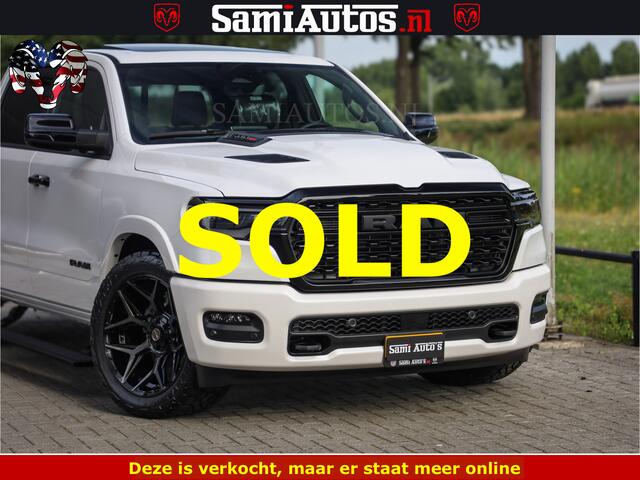 Dodge RAM PICKUP Limited Night High Output 540HP 706Nm | Massage + Full Option | De Meest Luxe en Volle Pick-Up in zijn Klasse | Comfortabele Dubbele Cabine met Royale 5 Zitplaatsen | BPM vrij | Nu Leverbaar uit Voorraad | Voorraad Nr 2352 - 7649