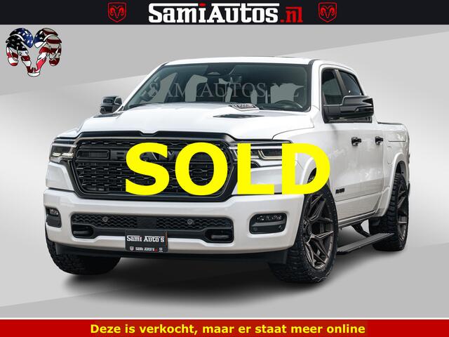 Dodge RAM PICKUP LIMITED H.O 540PK 706Nm | Massage + Full Option | De Meest Luxe en Volle Pick-Up in zijn Klasse | Comfortabele Dubbele Cabine met Royale 5 Zitplaatsen | BPM vrij | Nu Leverbaar uit Voorraad | Voorraad Nr 2298 - 7479