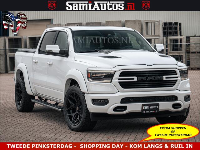 Dodge RAM PICKUP V8 5.7 402PK | LARAMIE SPORT | Krachtige Hemi | Panorama Dak | 12' Scherm | LPG | Comfortabele Dubbele Cabine met Royale 5 Zitplaatsen | NIEUW EN BPM vrij | Nu Leverbaar uit Voorraad | Nr 2529 - 1277 |