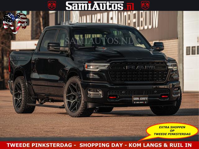 Dodge RAM PICKUP Limited H.O 540PK 706Nm | Massage + Full Option | De Meest Luxe en Volle Pick-Up in zijn Klasse | Comfortabele Dubbele Cabine met Royale 5 Zitplaatsen | BPM vrij | Nu Leverbaar uit Voorraad | Voorraad Nr 2326 - 5169