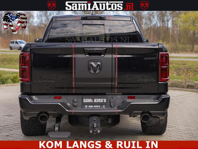Dodge RAM PICKUP Limited Night High Output 540HP 706Nm | Massage + Full Option | De Meest Luxe en Volle Pick-Up in zijn Klasse | Comfortabele Dubbele Cabine met Royale 5 Zitplaatsen | BPM vrij | Nu Leverbaar uit Voorraad | Voorraad Nr 2335 - 5153 |