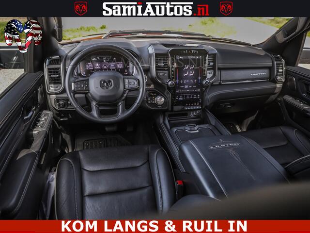 Dodge RAM PICKUP DELMONICO | LIMITED NIGHT 5.7 V8 | BOM VOL | HUD | LUCHTVERING | MEEST LUXE DUBBELE CABINE | 5 PERSOONS | ROYALE STOELEN MET LUXE BEKLEDING | DC | GRIJSKENTEKEN | Z.G.A.N | EERSTE EIGENAAR | ORIGINELE NEDERLANDSE AUTO |