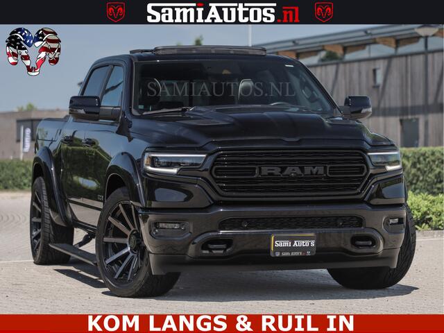 Dodge RAM PICKUP LIMITED HULK | 5.7 V8 402PK " HEMI | HUD | LUCHTVERING | PANO | MWK KLEP | MEGA VOL | DC | 5 PERS | CREW CAB | DUBBELE CABINE | GRIJSKENETEKN | MEEST COMFORTABELE BEDRIJFSAUTO |