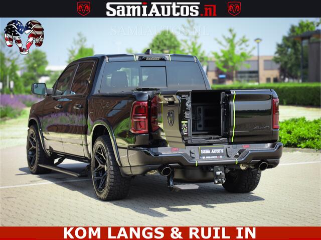Dodge RAM PICKUP Limited Night High Output 540HP 706Nm | Massage + Full Option | De Meest Luxe en Volle Pick-Up in zijn Klasse | Comfortabele Dubbele Cabine met Royale 5 Zitplaatsen | BPM vrij | Nu Leverbaar uit Voorraad | Voorraad Nr 2300 - 7689