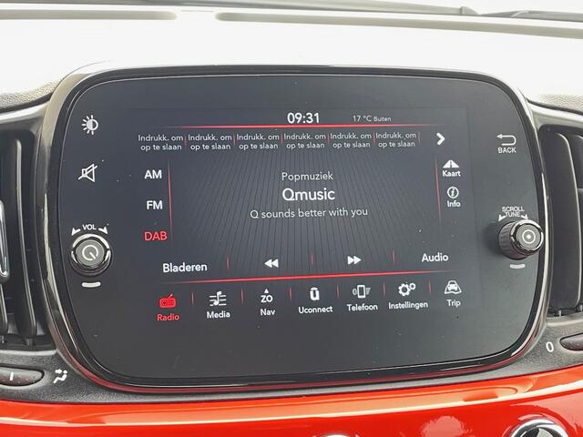 Fiat 500 1.0 Hybrid Dolcevita Navigatie, Climate Control, Cruise Control, 15"Lm, Mistlampen,