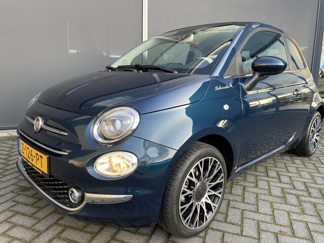 Fiat 500 1.0 Hybrid Airco - Cruise control - Parkeersensoren achter - Open dak - Bluetooth - Navigatiesysteem - Mistlampen voor - Stuur multifunctioneel - Elektrische ramen voor - Stuur leder - Licht metalen vel