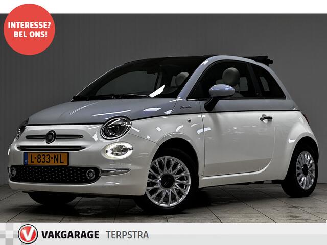 Fiat 500 1.0 Hybrid Cult Cabrio! /15"LMV /DAB+! /Half-Leder /Navi /Climat /Cruise /Elek. pakket /Bluetooth /Regensensor /Isofix /LED Dagrijverl. /Mistlampen /PDC.