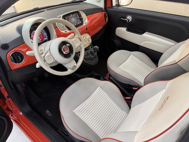 Fiat 500 1.2 anniversario, 70Pk, 2018, 1ste eigenaar, Airco, Navigatie, Cruise control, Bluetooth audio, Digitale teller, Parkeersensoren,