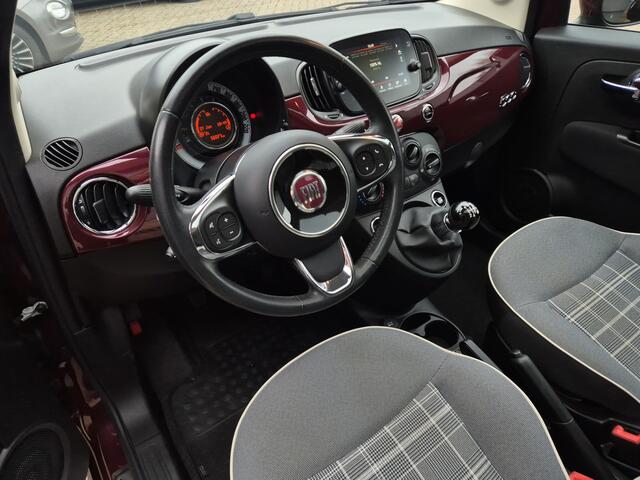 Fiat 500 0.9 TwinAir Turbo Lounge Panoramadak, Navigatie. In werkelijke nieuwstaat.