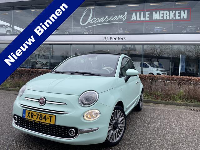Fiat 500 0.9 TwinAir Turbo Collezione met schuif/kanteldak Airco - Cruise control - parkeersensor achter - Navigatie - Panoramadak - Schuif/kantel dak - Mistlampen voor - Licht metalen velgen 16 inch - Stuur multifunctioneel - Radio - Bluetooth - Sta