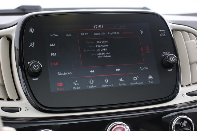 Fiat 500 1.0 Hybrid Lounge Plus | Navigatie | Panorama Dak | Parkeersensoren Achter | Climatronic | lichtmetalen Velgen | Dab