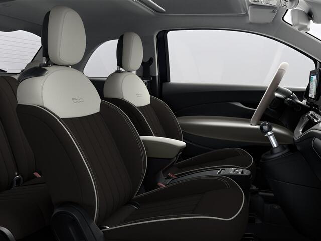 Fiat 500 Hybrid Collezione | Clima | LED | PDC | JBL Premium Audio | 17" | Camera | BSM | Canneloni Ivory/Piombo interieur