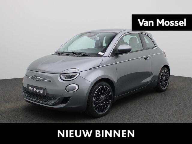 Fiat 500 500e 42 kWh La Prima | Climate Control / ECC | Licht metalen velgen 17 inch | Cruise control Standaard | Navigatie | Lederen bekleding beige | Stoelverwarming | LED koplampen | Park Distance Control voor en achter | Achteruitrijcamera |