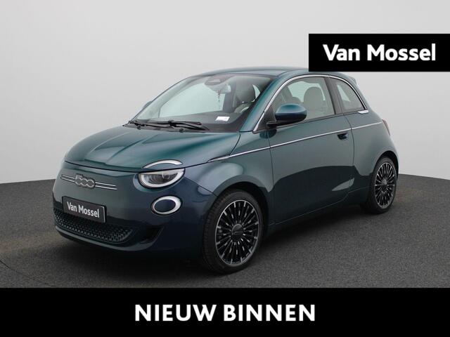 Fiat 500 500e 42 kWh La Prima | Climate Control / ECC, | Licht metalen velgen 17 inch | Cruise control | |Navigatie | Lederen bekleding | Stoelverwarming | LED koplampen | Park Distance Control voor en achter | Achteruitrijcamera |