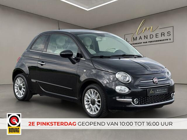 Fiat 500 1.2 Lounge 2019 ZWART | Panoramadak | Apple CarPlay | Benzine |