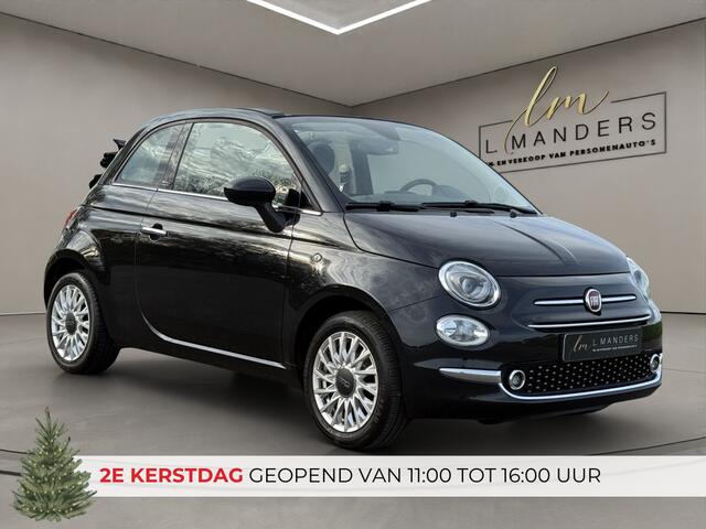 Fiat 500C 1.2 Lounge 2017 ZWART | Cabrio | Apple CarPlay | Benzine | PDC