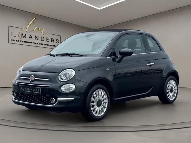 Fiat 500C 1.2 Lounge 2017 ZWART | Cabrio | Apple CarPlay | Benzine | PDC
