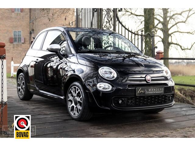 Fiat 500C 1.0 Hybrid Rockstar 2021 ZWART | Cabriolet | Leder | Sport