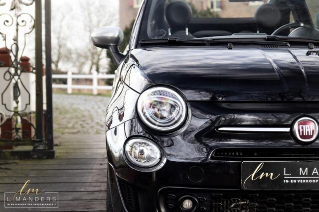 Fiat 500C 1.0 Hybrid Rockstar 2021 ZWART | Cabriolet | Leder | Sport