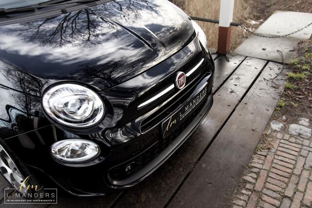 Fiat 500C 1.0 Hybrid Rockstar 2021 ZWART | Cabriolet | Leder | Sport