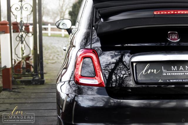 Fiat 500C 1.0 Hybrid Rockstar 2021 ZWART | Cabriolet | Leder | Sport