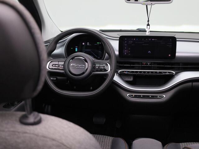 Fiat 500C 500e 42 kWh Icon | Climate Control / ECC | Open dak Electrisch | Licht metalen velgen 16 inch | Cruise control | Navigatie | Stoelverwarming | LED koplampen | Park Distance Control achter |