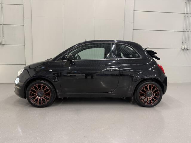 Fiat 500C 1.2 Edition "120th" LED/CARPLAY/VIRTUAL/16"COPPER/MF-STUUR/ECC/CRUISE/PARKEERSENSOREN/BLACK ALL BLACK/NIEUWSTAAT