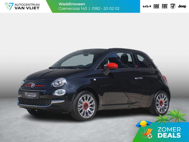 Fiat 500C Hybrid RED | Cabrio | Airco | Cruise | PDC | Apple Carplay