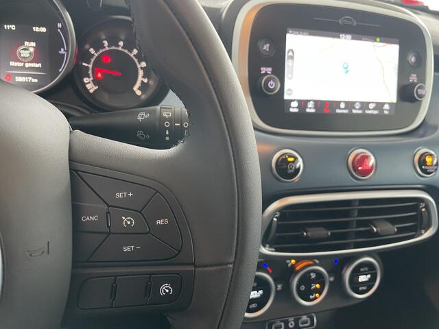 Fiat 500X 1.4 Turbo MultiAir Mirror Achteruitrijcamera - Navigatie - Apple carplay - Airco - Cruise control - Parkeersensor achter - Radio - Dakrails - Bluetooth - Elektrische ramen - Licht metalen velgen 17 inch - Start/ stop systeem - Stuur leder - Stuur multifun