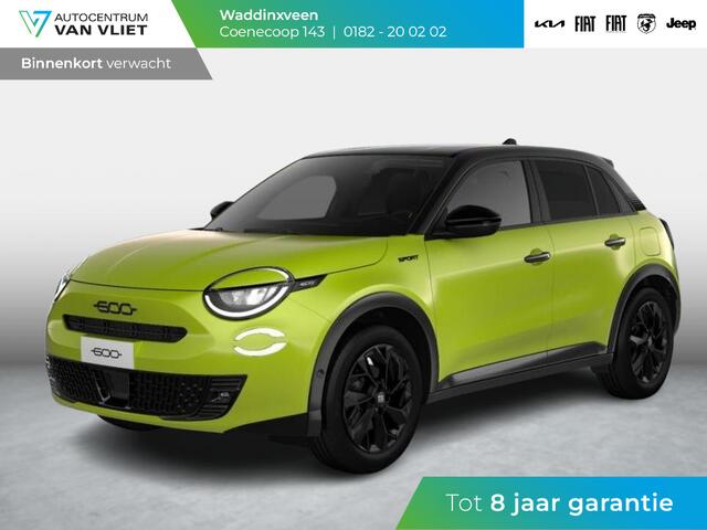 Fiat 600 1.2 145pk Hybrid Sport | Clima | Cruise | Navi | 18" | Winter Pack | Apple Carplay | BSM
