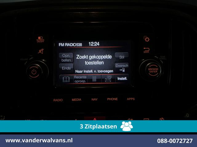 Fiat DOBLO Cargo 1.6 MJ 105pk L2H1 Euro6 Airco | 3-Zits | Navigatie | Trekhaak | Dakdragers Cruisecontrol, Parkeersensoren, Bijrijdersbank