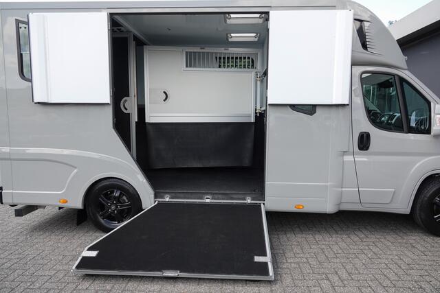 Fiat DUCATO Horsetruck | Dubbele cabine 5-Persoons | 2-Paards | Theault | Trekhaak | Achteruitrijcamera | 16'' | Chalk Grey