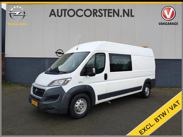 Fiat DUCATO 35H 3.0I CNG Dubbele Cabine EURO 6 Maxi Gran Volume DC Airco Camera Trekhaak Standkachel Betonplex Vloer Wandbetimmering Schuifdeur 1e Eigenaar CNG Aardgas
