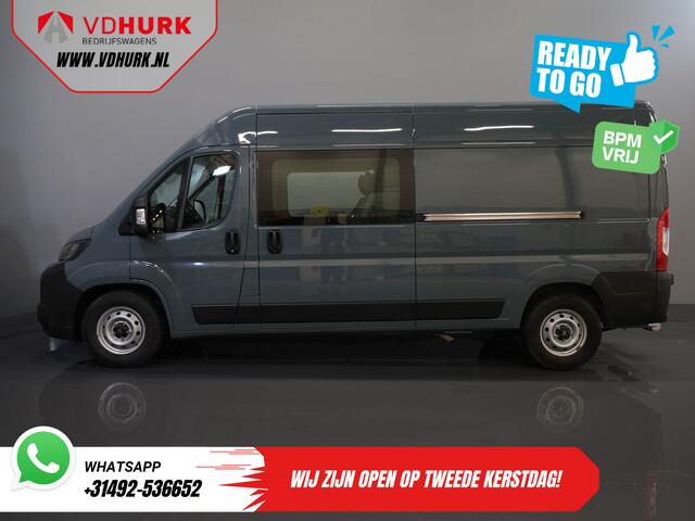 Fiat DUCATO 2.2 MJ 180 pk Aut. L3H2 DC Dubbel Cabine BPM VRIJ! 6 Pers./ 2x Schuifdeur/ Climate/ 2.5t Trekverm./ Cruise/ Camera/ Trekhaak