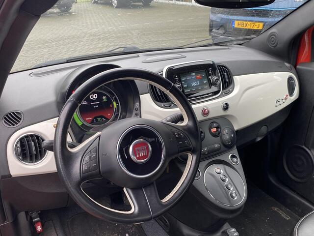Fiat E-500 (Electric) 24kwh automaat met o.a. leer, climate control, cruise, bluetooth, etc.