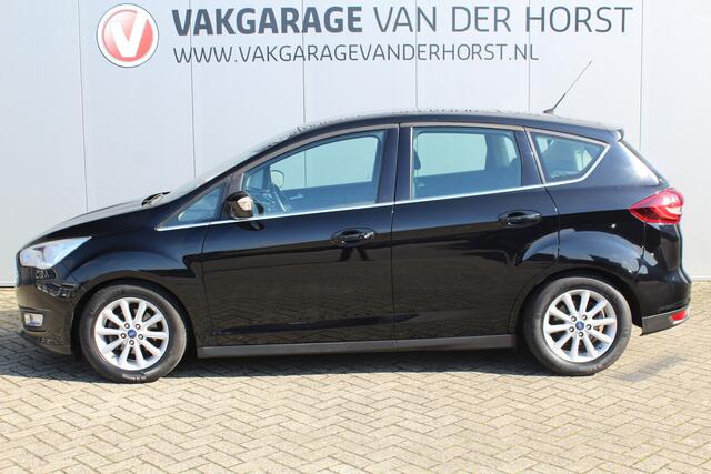 Ford C-MAX 1.0-125pk Titanium. Goed onderhouden hoogzitter ! Autm. airco dual, LM wielen, elektr. achterklep, cruise control, navigatie, telefoonvoorb., panoramadak, metallic lak, voorraamverwarming etc.