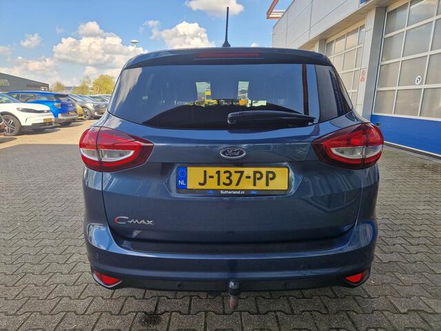 Ford C-MAX 1.0 Titanium Full Options! | Volledig dealer onderhouden | Trekhaak | Stoel stuur en voorruitverwarming | All weather banden | Parking Pack incl camera | Beide voorstoelen in hoogte verstelbaar | Bi xenon verl.