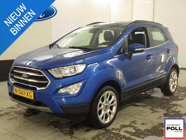 Ford ECOSPORT 125pk Titanium Climat Cruise Half Leer Apple Carplay Parkeersensor Reservewiel Dealeronderhouden