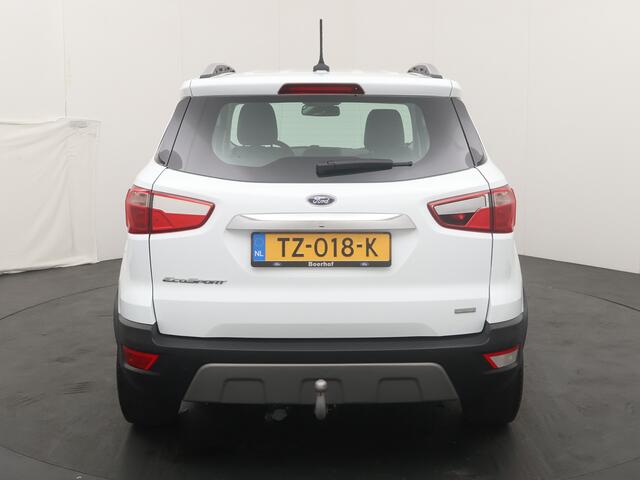 Ford ECOSPORT EcoBoost 125 pk Titanium | Trekhaak | Navi | Clima | Cruise | LMV | Parkeerhsens.| Half leer | 100% dealer onderh.