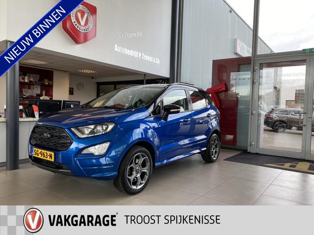 Ford ECOSPORT 1.0 EcoBoost ST-Line,1e Eigenaar,Dealeronderhouden,Navigatie,Achteruitrijcamera,Spraakbediening,B&O,Keyless,Halfleder/Alcantara,Stoel&Stuurverwarming,V&A Sensoren,Two Tone Lak,17 Inch Lmv