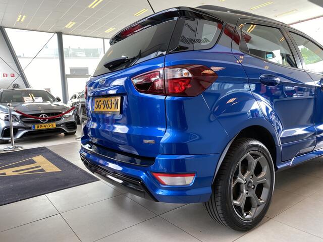 Ford ECOSPORT 1.0 EcoBoost ST-Line,1e Eigenaar,Dealeronderhouden,Navigatie,Achteruitrijcamera,Spraakbediening,B&O,Keyless,Halfleder/Alcantara,Stoel&Stuurverwarming,V&A Sensoren,Two Tone Lak,17 Inch Lmv