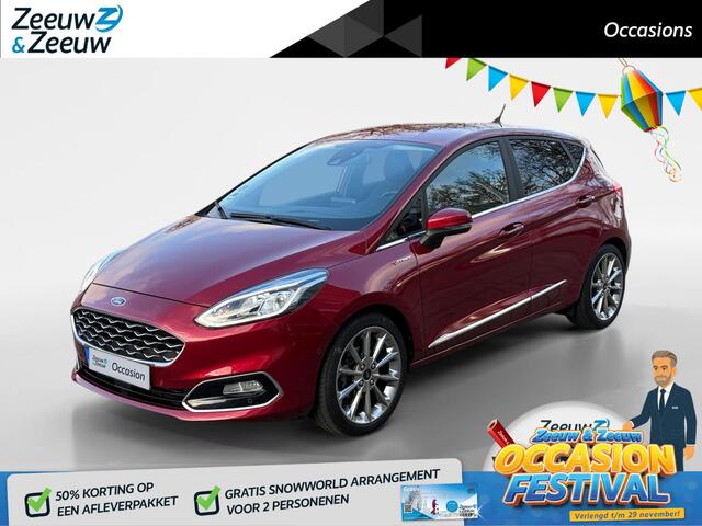 Ford FIESTA 1.0 EcoBoost Hybrid Vignale | LEDER | NAVI | STOEL/STUUR VERWARMING | BOMVOL | 1 JAAR GARANTIE