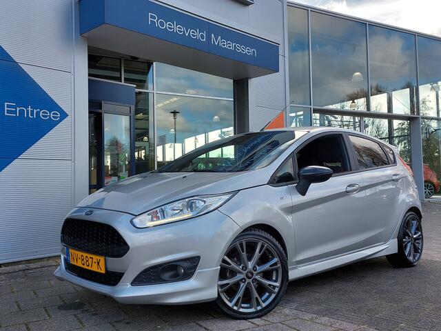 Ford FIESTA 1.0 EcoBoost 101pk ST-Line 5-Deurs | Origineel NL | Navi | Clima | Cruise | Bluetooth Carkit+Streaming | Licht+Regensensor | Pdc+Achteruitrijcamera | Privacy Glass | Mistlampen | 17''lm
