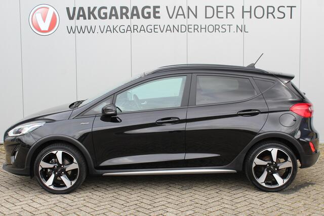 Ford FIESTA 1.0-95pk EcoBoost Active X. Zeer nette Ford Fiesta Active, slechts 41.000km. Autm. airco, All season banden, LM wielen, Stoel-, stuur- en voorraamverw., LED verl., Telefoonvoorb., Navigatie, Cruise control etc.